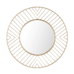 Round Mirror Geometric Frame